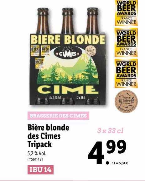 bière blonde des cimes tripack