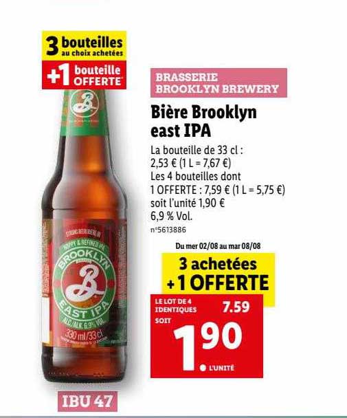 bière brooklyn east ipa