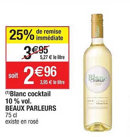 blanc cocktail 10% vol. beaux parleurs