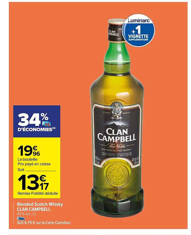 blended scotch whisky clan campbell