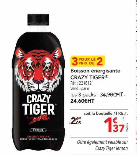 boisson énergisante crazy tiger