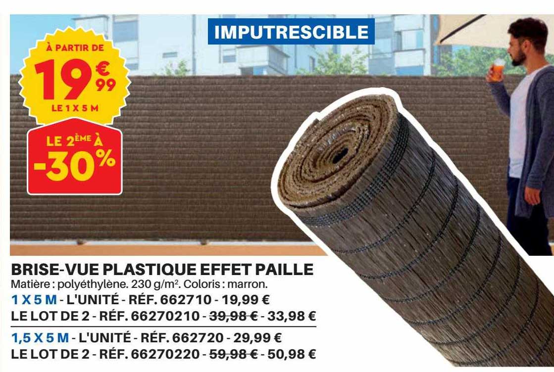 brise-vue plastique effet paille
