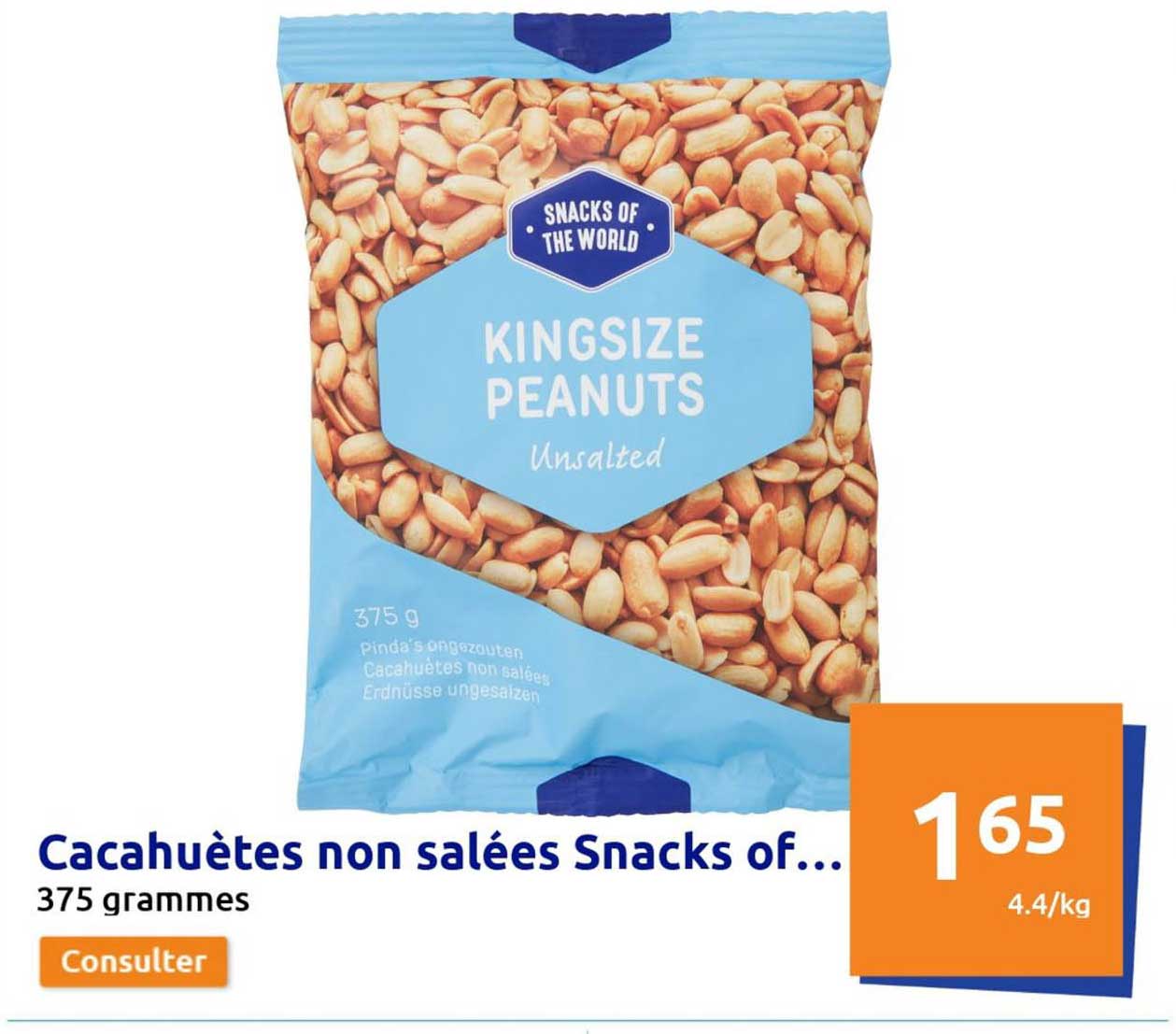 cacahuètes non salées snacks of the world