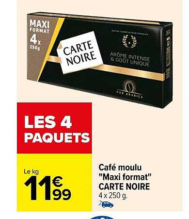 café moulu "maxi format" carte noire