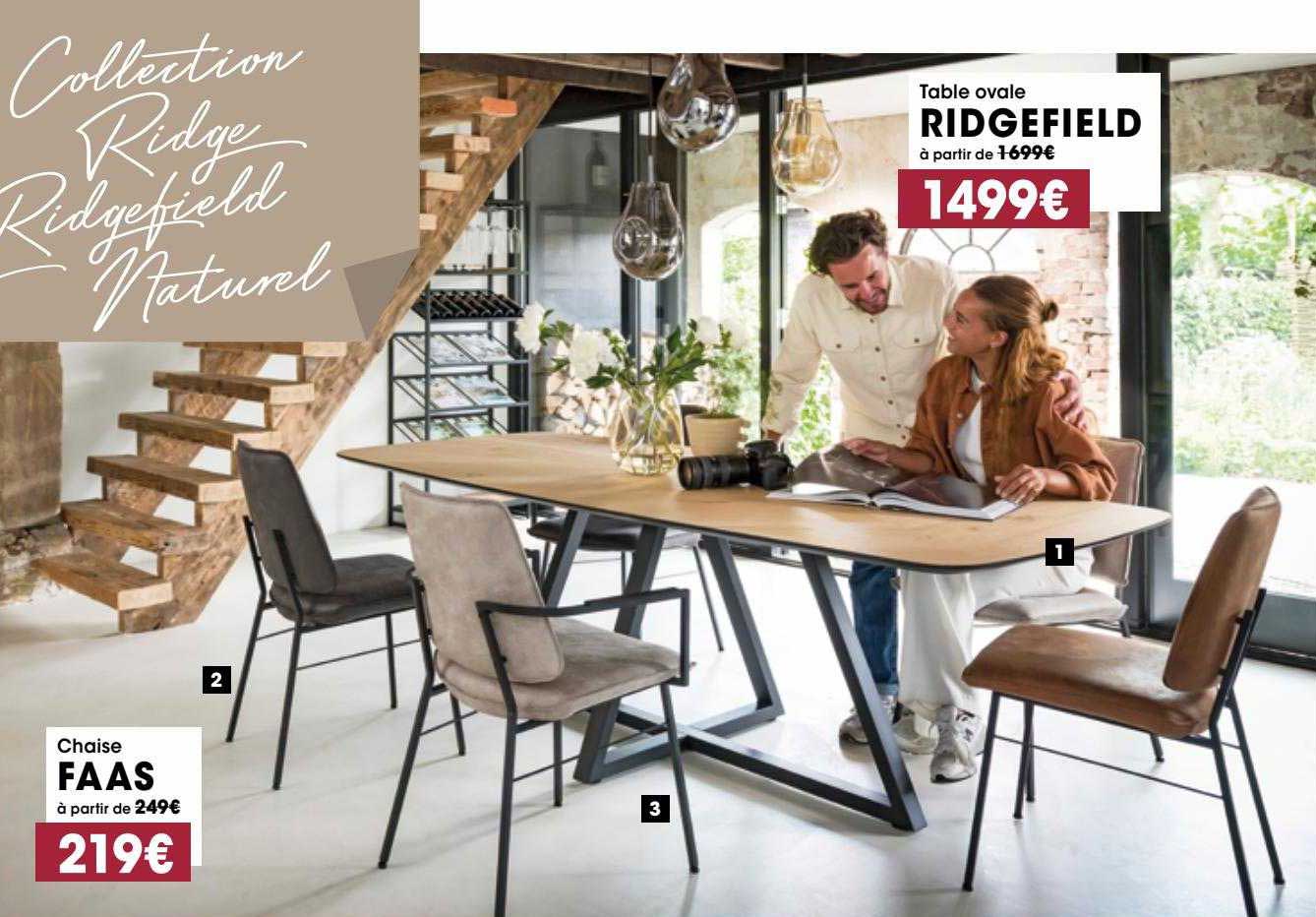 chaise faas, table ovale ridgefield