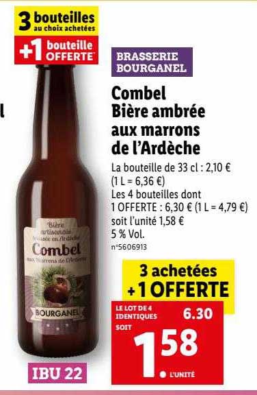 combel bière ambrée aux marrons de l'ardèche