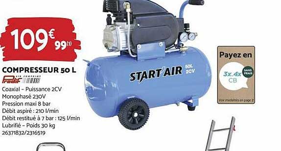 Compresseur 50l Start'air