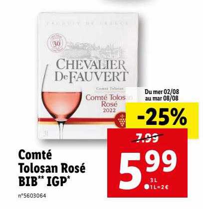 comté tolosan rosé bib igp