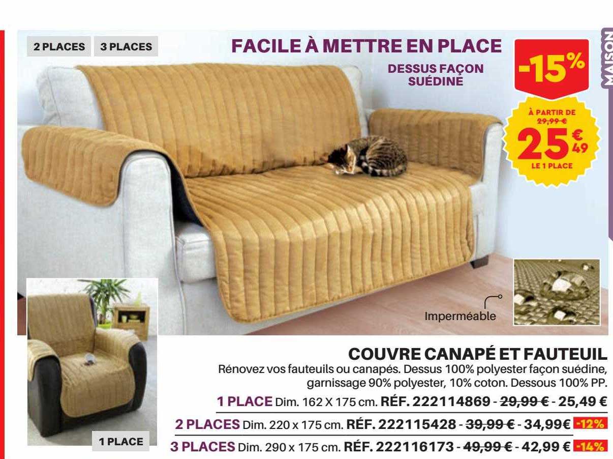 couvre canapé et fauteuil