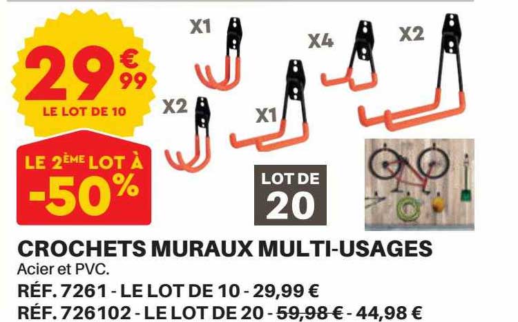 crochets muraux multi-usages
