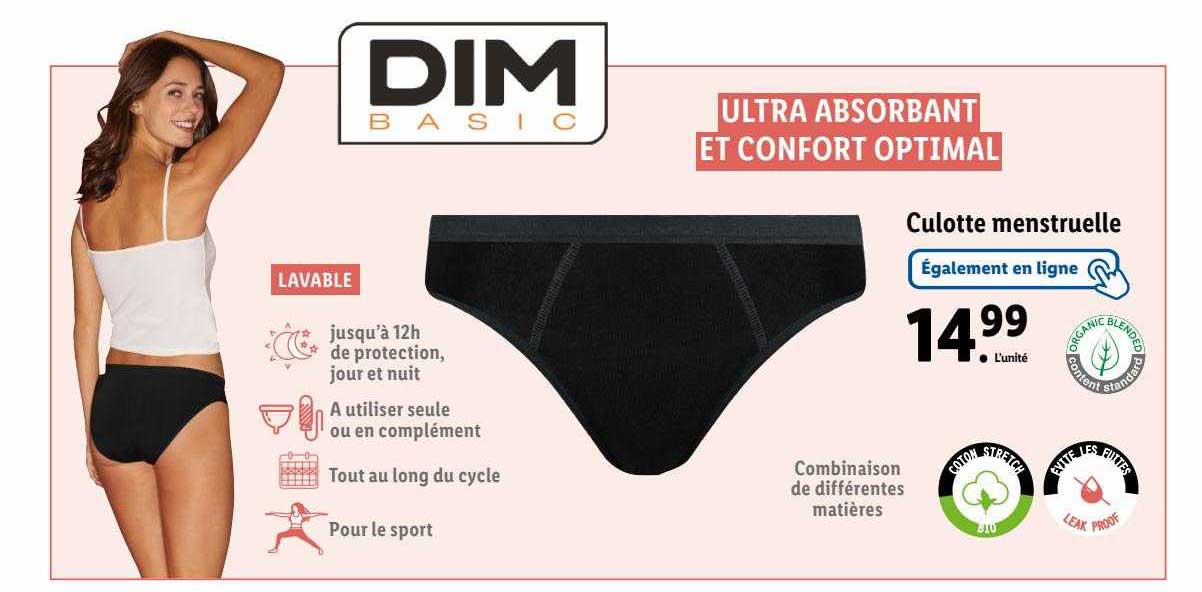 culotte menstruelle dim basic