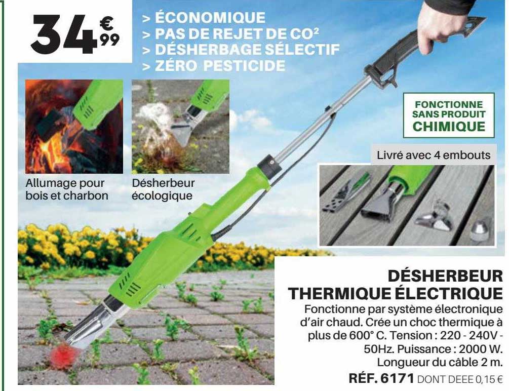 désherbeur thermique électrique