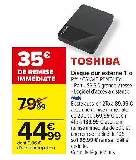 disque dur externe 1to toshiba