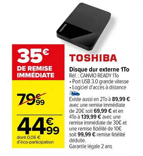disque dur externe 1to toshiba