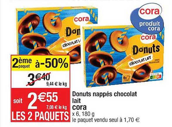 Donuts Nappés Chocolat Lait Cora