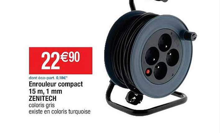 enrouleur compact 15m, 1 mm zenitech