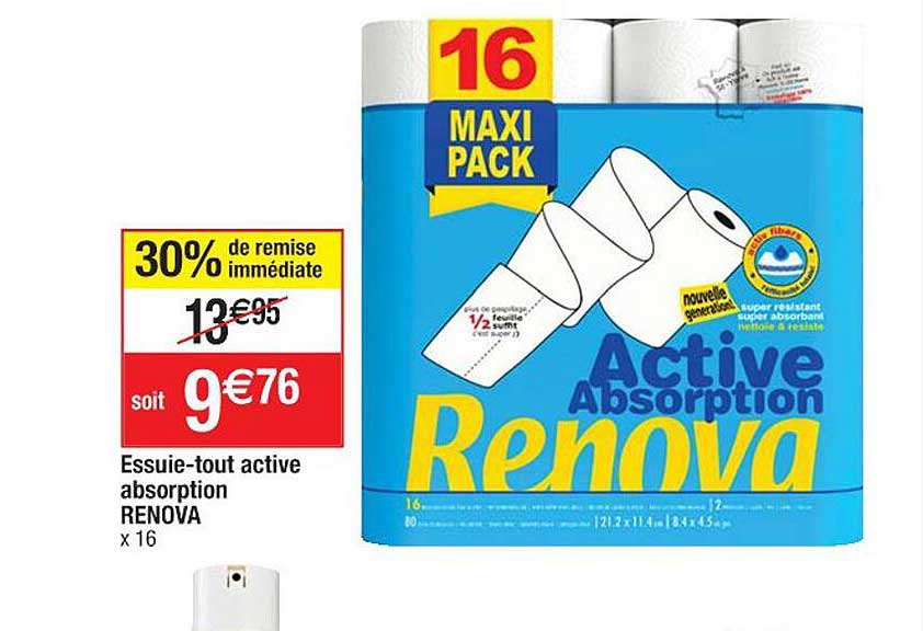 essuie-tout active absorption renova