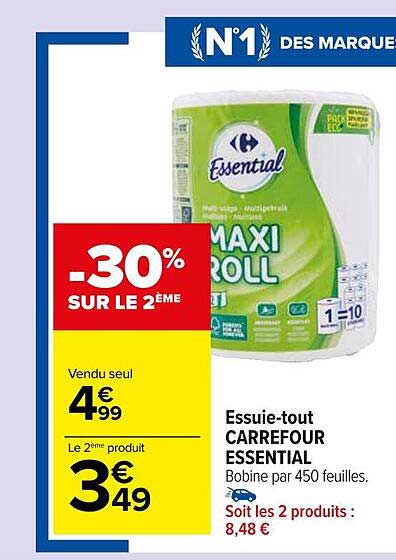 essuie-tout carrefour essential