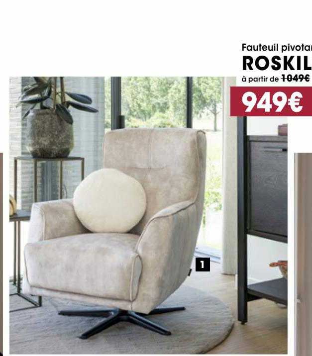 fauteil pivotant roskil