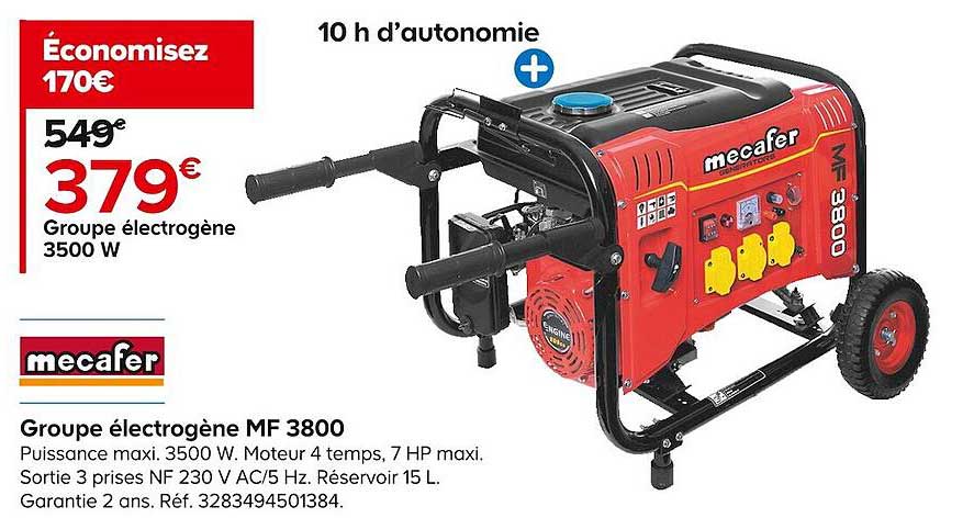 groupe électrogène mf 3800 mecafer