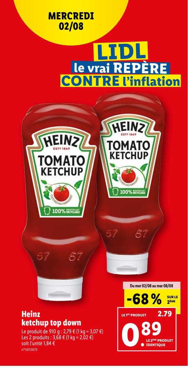 heinz ketchup top down