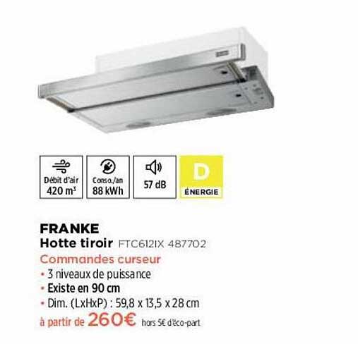 hotte tiroir franke