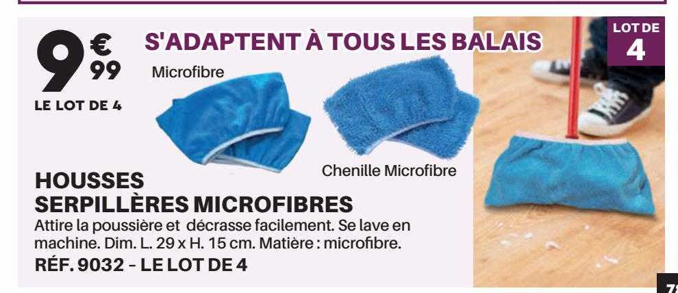 housses serpillères microfibres