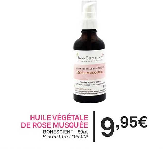 huile végétale de rose musquée bonescient