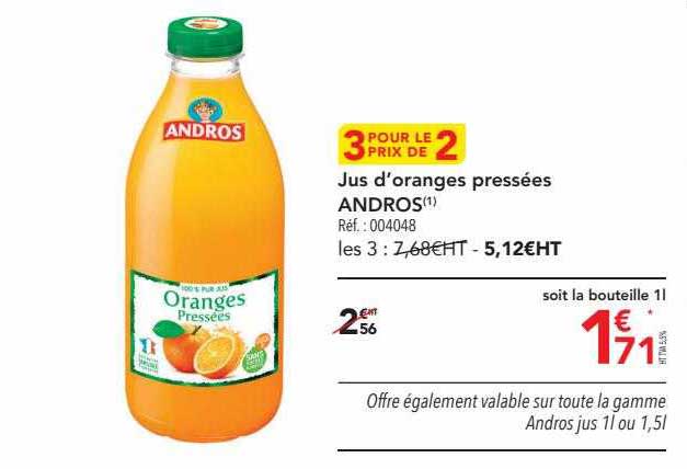 jus d'oranges pressées andros