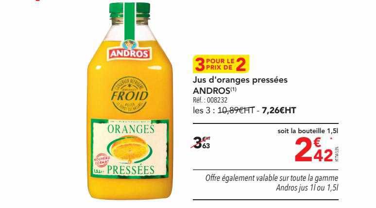 jus d'oranges pressées andros