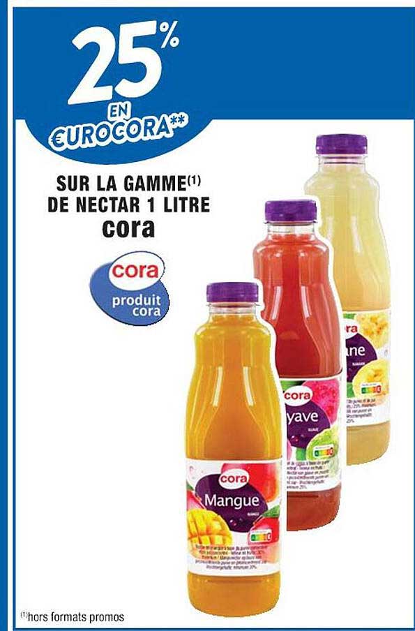la gamme de nectar 1 litre cora