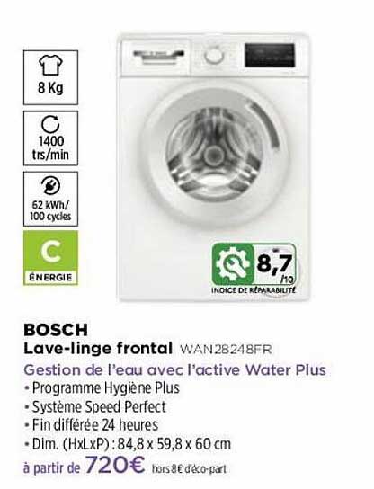 lave-linge frontal bosch
