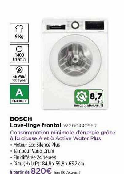 lave-linge frontal bosch