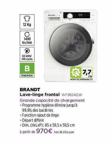 lave-linge frontal brandt