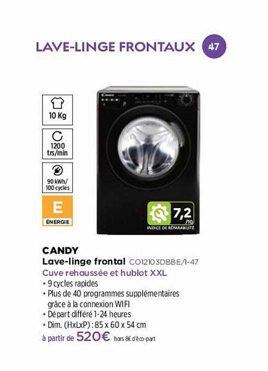 lave-linge frontal candy