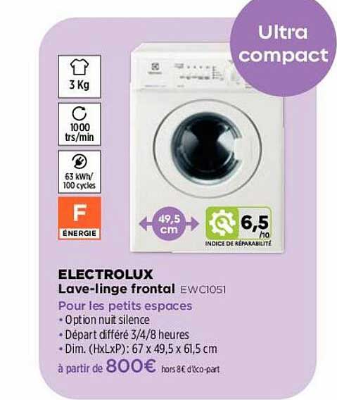 lave-linge frontal electrolux