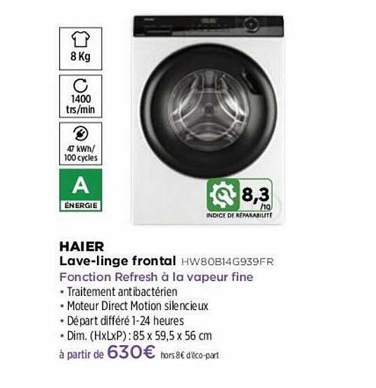 lave-linge frontal haier