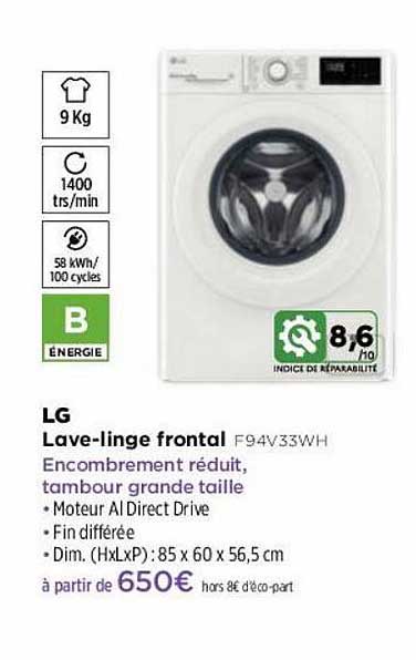 lave-linge frontal lg