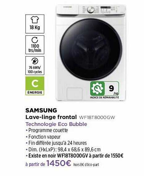 Lave-linge Frontal Samsung