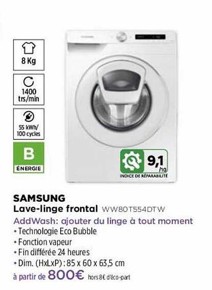 lave-linge frontal samsung