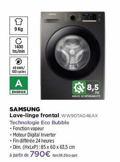lave-linge frontal samsung