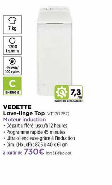 lave-linge top vedette