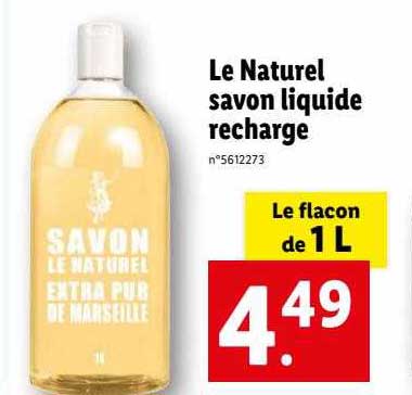 Le Naturel Savon Liquide Recharge
