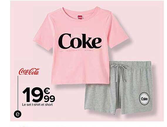 le set t-shirt et short coca-cola