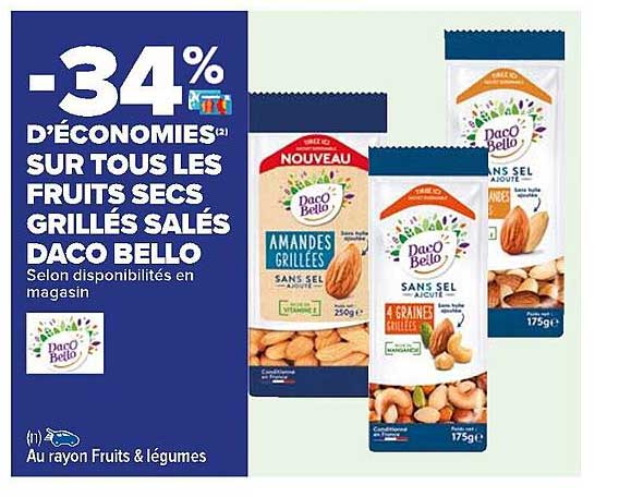 les fruits secs grillés salés daco bello