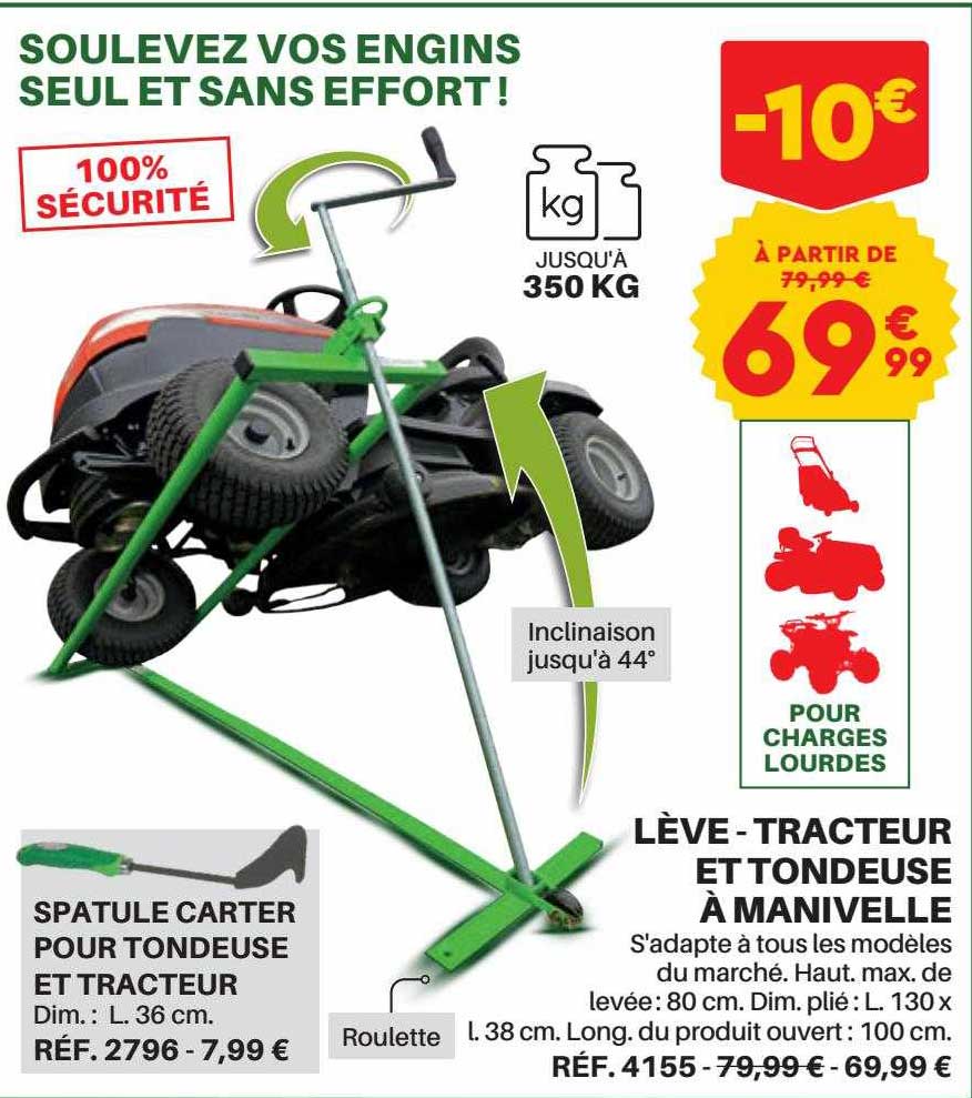 Lève-tracteur Et Tondeuse à Manivelle