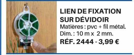 lien de fixation sur dévidoir