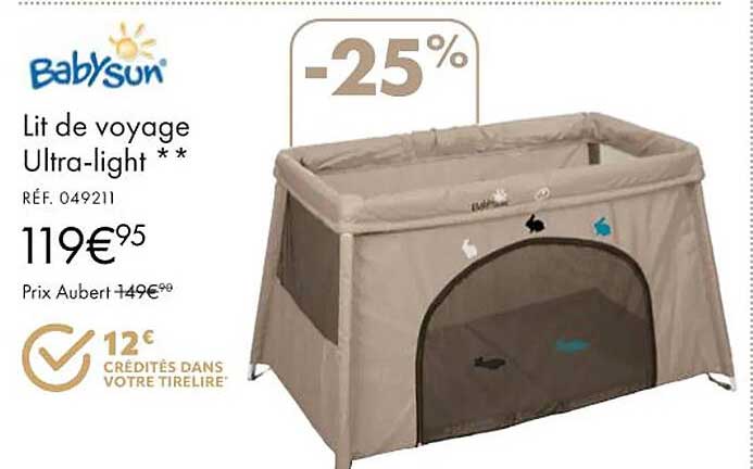 lit de voyage ultra-light babysun