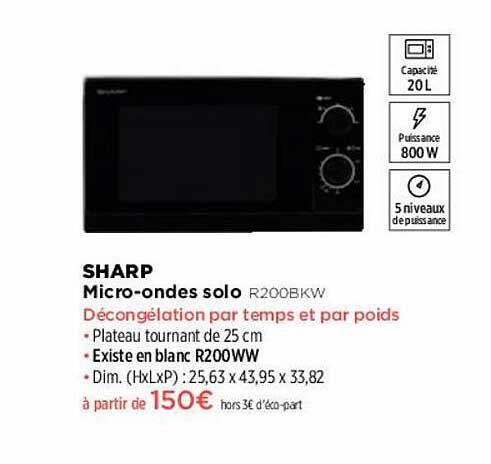 Micro-ondes Solo Sharp