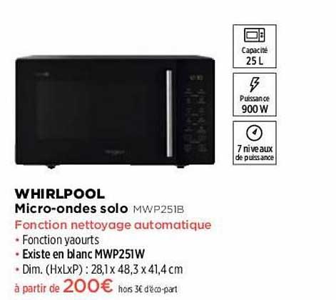 micro-ondes solo whirlpool